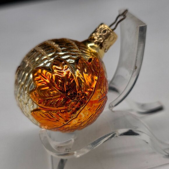 Inge Glas Fish German Glass Christmas Ornament Orange 2.5" - Picture 5 of 6